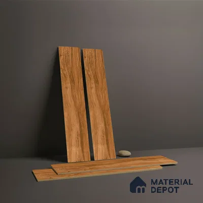 Wood Look Floor Tile TL 09518 | Matte Finish 3.28 ft x 0.66 ft Vitrified Tile - 9 mm | Suitable For Kitchen, Bathroom, Bedroom & Office | 2-3 mm Spacer is Mandatory
