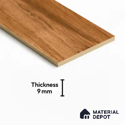 Wood Look Floor Tile TL 09518 | Matte Finish 3.28 ft x 0.66 ft Vitrified Tile - 9 mm | Suitable For Kitchen, Bathroom, Bedroom & Office | 2-3 mm Spacer is Mandatory