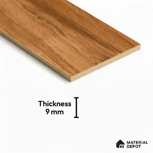 Wood Look Floor Tile TL 09518 | Matte Finish 3.28 ft x 0.66 ft Vitrified Tile - 9 mm | Suitable For Kitchen, Bathroom, Bedroom & Office | 2-3 mm Spacer is Mandatory