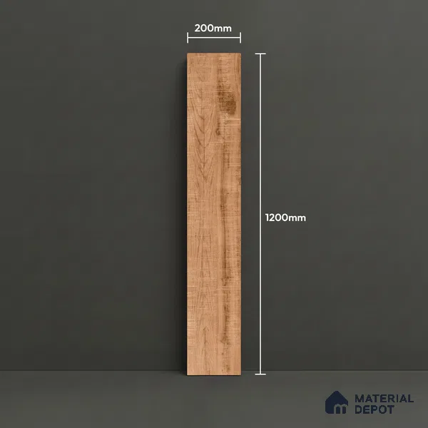 Wood Look Floor Tile TL 09519 | Matte Finish 4 ft x 0.66 ft Vitrified Tile - 9 mm | Suitable For Kitchen, Bathroom, Bedroom & Office | 2-3 mm Spacer is Mandatory