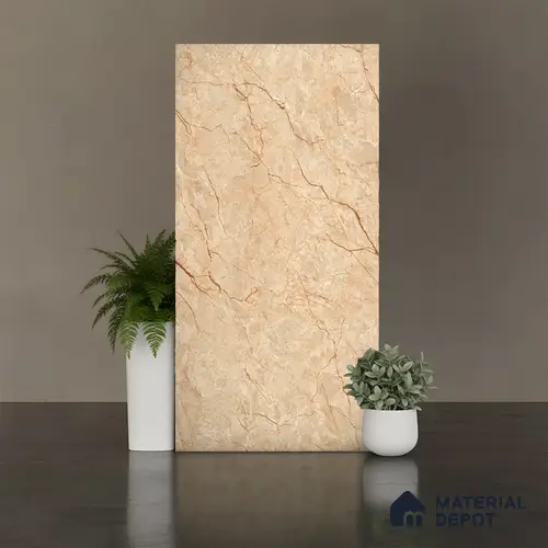 TL 10312 B  Look Floor & Wall Tile Florite Camel 4 ft x 2 ft Matte Finish Vitrified Tile - 9 mm