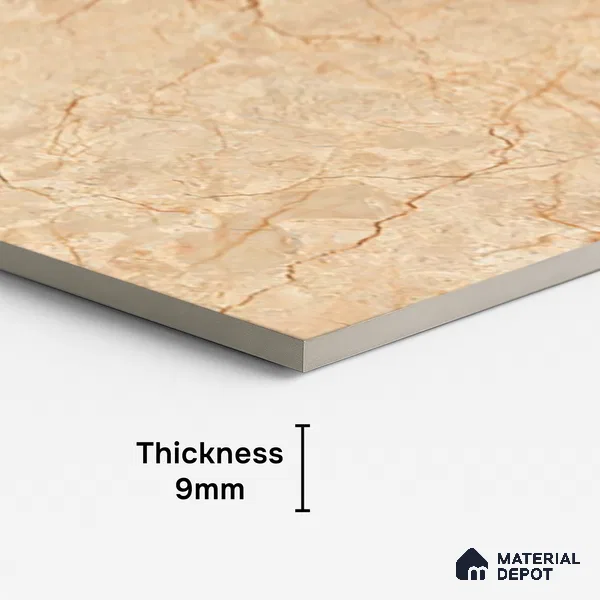 TL 10312 B  Look Floor & Wall Tile Florite Camel 4 ft x 2 ft Matte Finish Vitrified Tile - 9 mm