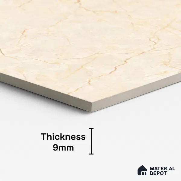 TL 10312  Look Floor & Wall Tile Florite Beige 4 ft x 2 ft Matte Finish Vitrified Tile - 9 mm