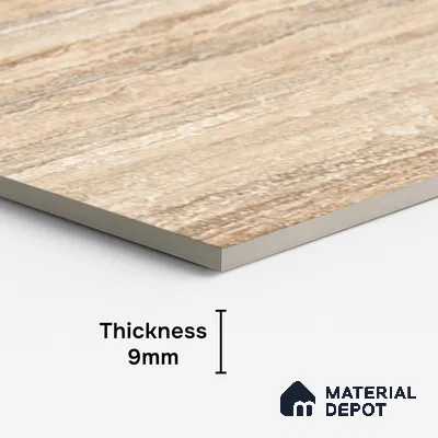 TL 10315 B  Look Floor & Wall Tile Latina Travertino Brown 4 ft x 2 ft Matte Finish Vitrified Tile - 9 mm