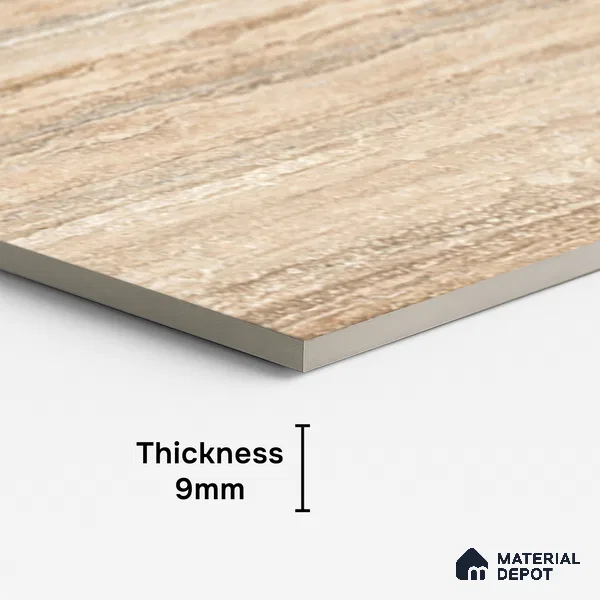 TL 10315 B Look Floor & Wall Tile Latina Travertino Brown 4 ft x 2 ft Matte Finish Vitrified Tile - 9 mm