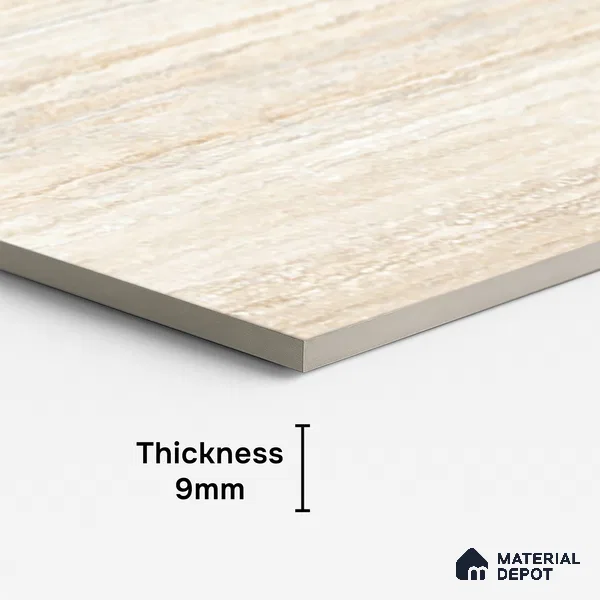 TL 10315  Look Floor & Wall Tile Latina Travertino Bone 4 ft x 2 ft Matte Finish Vitrified Tile - 9 mm