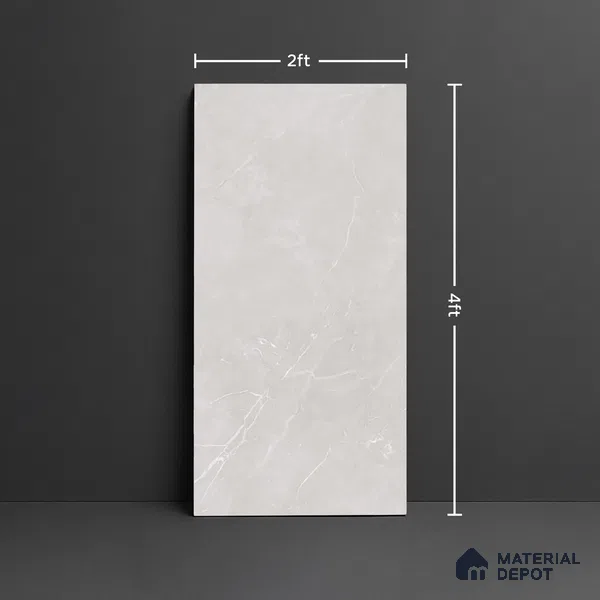 Marble Look Wall & Floor Tile TL 09014 | Matte Finish 4 ft x 2 ft Vitrified Tile - 9 mm | Suitable For Kitchen, Bathroom, Bedroom & Office