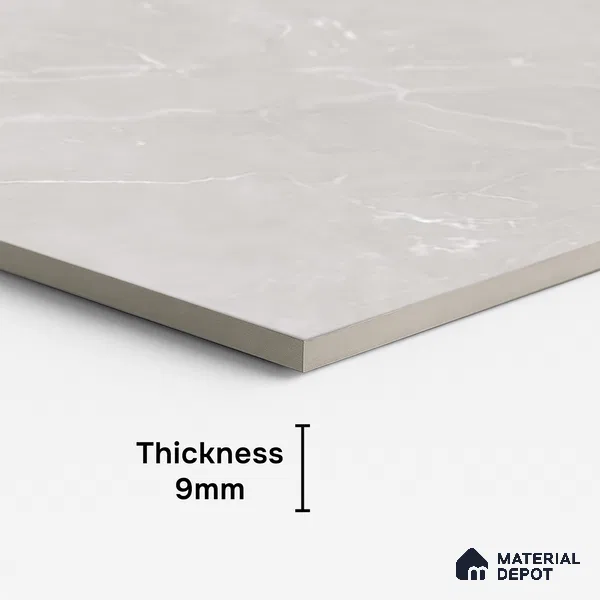 Marble Look Wall & Floor Tile TL 09014 | Matte Finish 4 ft x 2 ft Vitrified Tile - 9 mm | Suitable For Kitchen, Bathroom, Bedroom & Office
