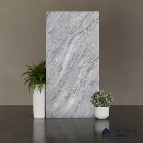Marble Look Wall & Floor Tile TL 09021 | Matte Finish 4 ft x 2 ft Vitrified Tile - 9 mm | Suitable For Kitchen, Bathroom, Bedroom & Office