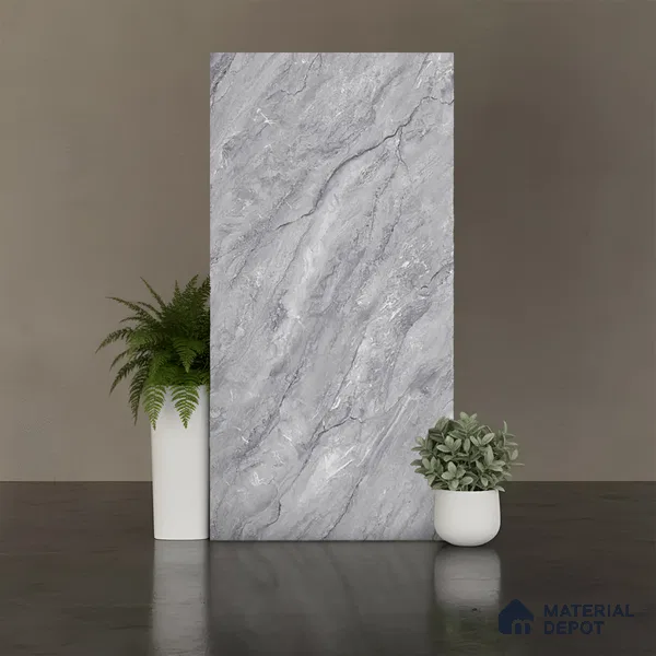 Marble Look Wall & Floor Tile TL 09021 | Matte Finish 4 ft x 2 ft Vitrified Tile - 9 mm | Suitable For Kitchen, Bathroom, Bedroom & Office