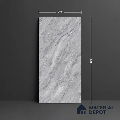 Marble Look Wall & Floor Tile TL 09021 | Matte Finish 4 ft x 2 ft Vitrified Tile - 9 mm | Suitable For Kitchen, Bathroom, Bedroom & Office