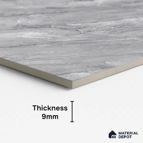 Marble Look Wall & Floor Tile TL 09021 | Matte Finish 4 ft x 2 ft Vitrified Tile - 9 mm | Suitable For Kitchen, Bathroom, Bedroom & Office