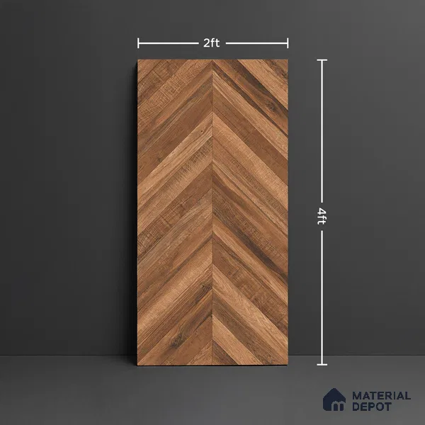 Wood Look Wall & Floor Tile TL 08926 | Matte Finish 4 ft x 2 ft Vitrified Tile - 9 mm | Suitable For Kitchen, Bathroom, Bedroom & Office