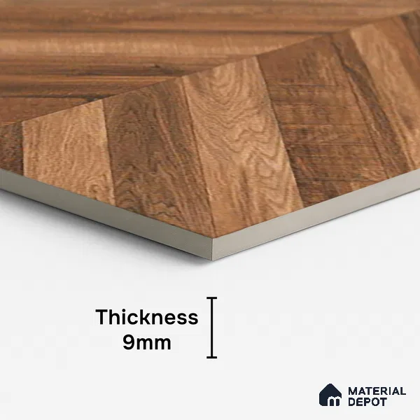 Wood Look Wall & Floor Tile TL 08926 | Matte Finish 4 ft x 2 ft Vitrified Tile - 9 mm | Suitable For Kitchen, Bathroom, Bedroom & Office