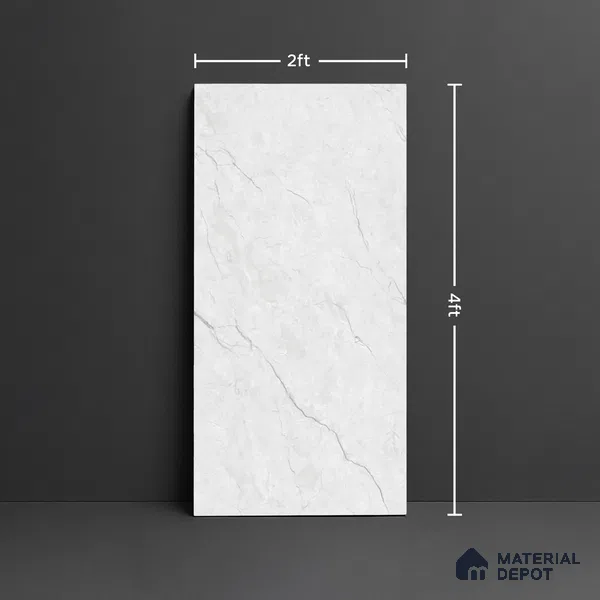Marble Look Wall & Floor Tile TL 08922 | Matte Finish 4 ft x 2 ft Vitrified Tile - 9 mm | Suitable For Kitchen, Bathroom, Bedroom & Office