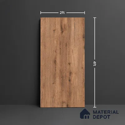Wood Look Wall & Floor Tile TL 08924 | Matte Finish 4 ft x 2 ft Vitrified Tile - 9 mm | Suitable For Kitchen, Bathroom, Bedroom & Office