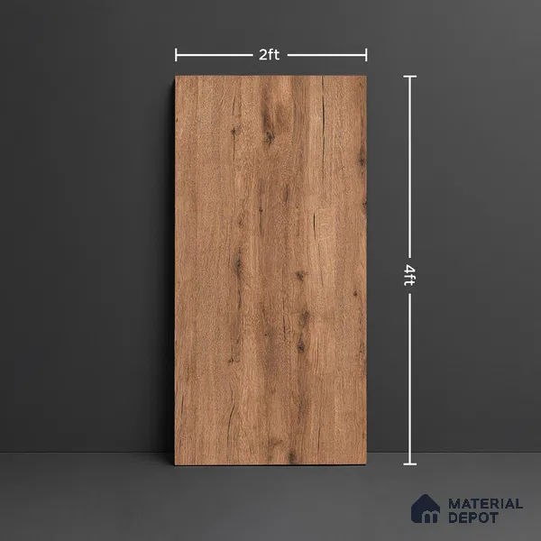 Wood Look Wall & Floor Tile TL 08924 | Matte Finish 4 ft x 2 ft Vitrified Tile - 9 mm | Suitable For Kitchen, Bathroom, Bedroom & Office