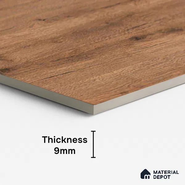 Wood Look Wall & Floor Tile TL 08924 | Matte Finish 4 ft x 2 ft Vitrified Tile - 9 mm | Suitable For Kitchen, Bathroom, Bedroom & Office