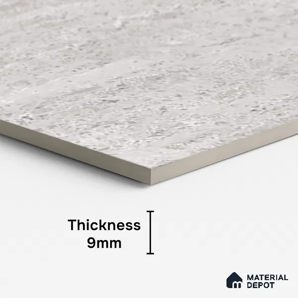 Marble Look Wall & Floor Tile TL 09023 | Matte Finish 4 ft x 2 ft Vitrified Tile - 9 mm | Suitable For Kitchen, Bathroom, Bedroom & Office