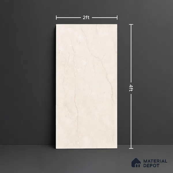 Marble Look Wall & Floor Tile TL 09020 | Matte Finish 4 ft x 2 ft Vitrified Tile - 9 mm | Suitable For Kitchen, Bathroom, Bedroom & Office