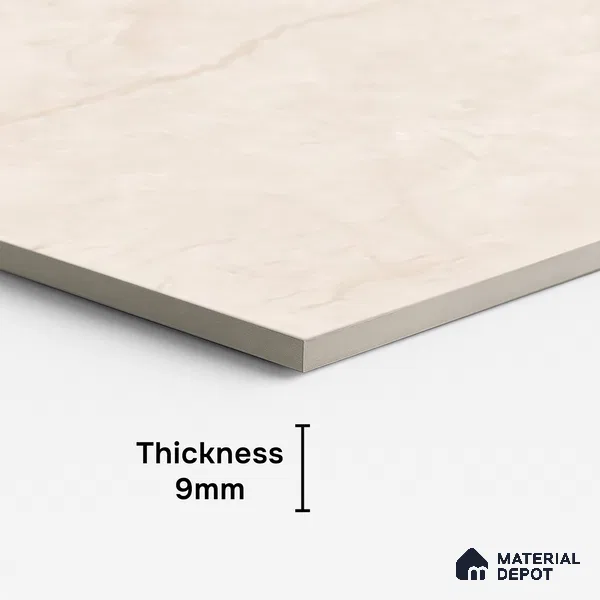 Marble Look Wall & Floor Tile TL 09020 | Matte Finish 4 ft x 2 ft Vitrified Tile - 9 mm | Suitable For Kitchen, Bathroom, Bedroom & Office