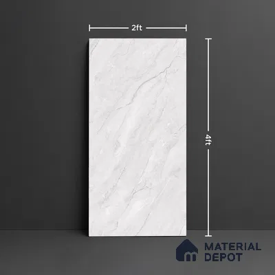 Marble Look Wall & Floor Tile TL 09022 | Matte Finish 4 ft x 2 ft Vitrified Tile - 9 mm | Suitable For Kitchen, Bathroom, Bedroom & Office