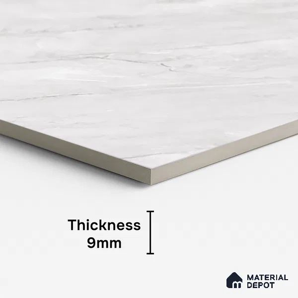 Marble Look Wall & Floor Tile TL 09022 | Matte Finish 4 ft x 2 ft Vitrified Tile - 9 mm | Suitable For Kitchen, Bathroom, Bedroom & Office