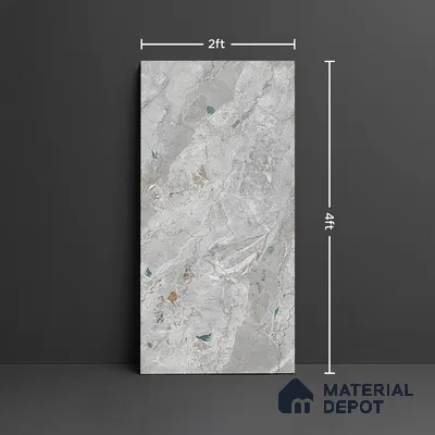 Marble Look Wall & Floor Tile TL 09017 | Matte Finish 4 ft x 2 ft Vitrified Tile - 9 mm | Suitable For Kitchen, Bathroom, Bedroom & Office