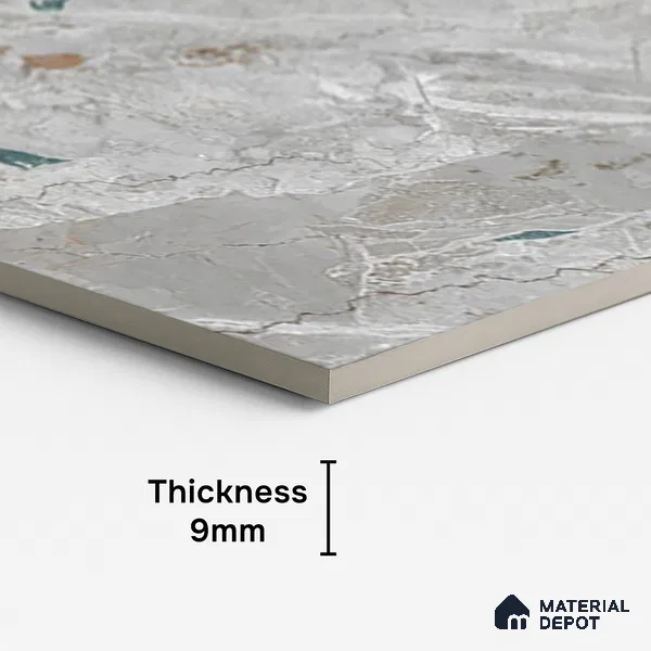 Marble Look Wall & Floor Tile TL 09017 | Matte Finish 4 ft x 2 ft Vitrified Tile - 9 mm | Suitable For Kitchen, Bathroom, Bedroom & Office