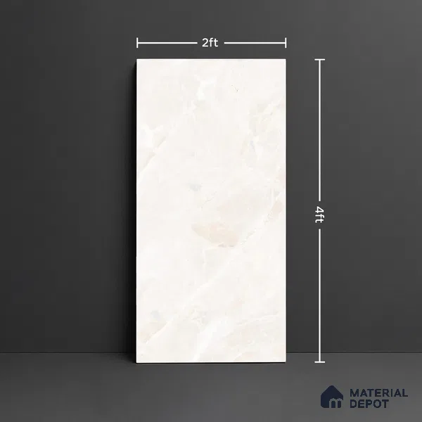 Marble Look Wall & Floor Tile TL 08929 | Matte Finish 4 ft x 2 ft Vitrified Tile - 9 mm | Suitable For Kitchen, Bathroom, Bedroom & Office