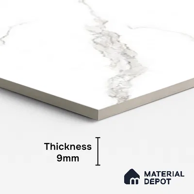 Marble Look Wall & Floor Tile TL 09016 | Matte Finish 4 ft x 2 ft Vitrified Tile - 9 mm | Suitable For Kitchen, Bathroom, Bedroom & Office