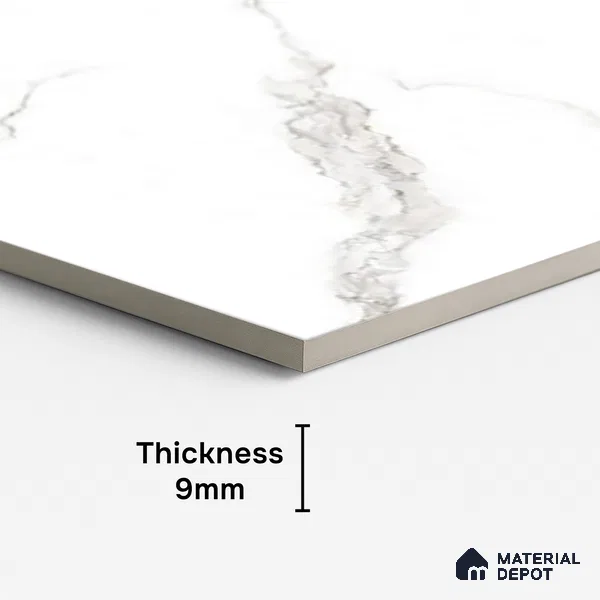 Marble Look Wall & Floor Tile TL 09016 | Matte Finish 4 ft x 2 ft Vitrified Tile - 9 mm | Suitable For Kitchen, Bathroom, Bedroom & Office