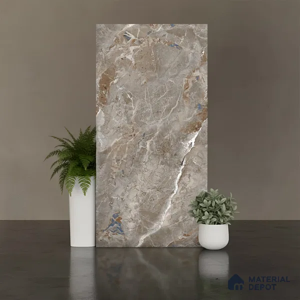 Marble Look Wall & Floor Tile TL 08928 | Matte Finish 4 ft x 2 ft Vitrified Tile - 9 mm | Suitable For Kitchen, Bathroom, Bedroom & Office