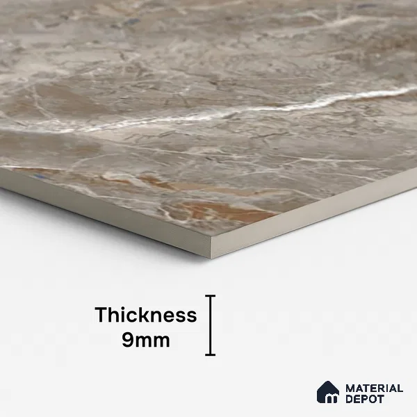 Marble Look Wall & Floor Tile TL 08928 | Matte Finish 4 ft x 2 ft Vitrified Tile - 9 mm | Suitable For Kitchen, Bathroom, Bedroom & Office