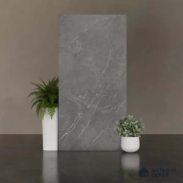 Marble Look Wall & Floor Tile TL 09013 | Matte Finish 4 ft x 2 ft Vitrified Tile - 9 mm | Suitable For Kitchen, Bathroom, Bedroom & Office