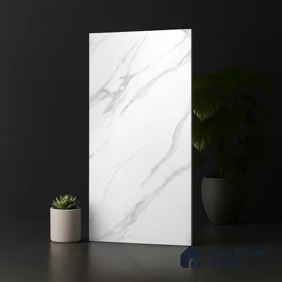 Marble Look Wall & Floor Tile TL 08920 | Matte Finish 4 ft x 2 ft Vitrified Tile - 9 mm | Suitable For Kitchen, Bathroom, Bedroom & Office
