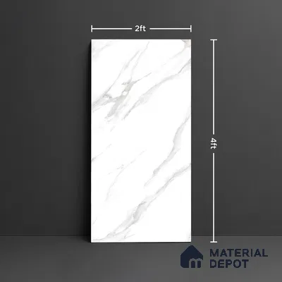 Marble Look Wall & Floor Tile TL 08920 | Matte Finish 4 ft x 2 ft Vitrified Tile - 9 mm | Suitable For Kitchen, Bathroom, Bedroom & Office