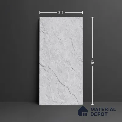 Marble Look Wall & Floor Tile TL 08923 | Matte Finish 4 ft x 2 ft Vitrified Tile - 9 mm | Suitable For Kitchen, Bathroom, Bedroom & Office