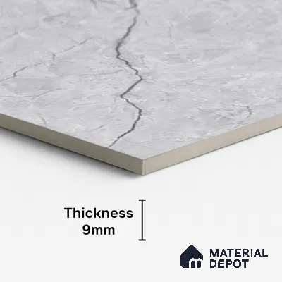Marble Look Wall & Floor Tile TL 08923 | Matte Finish 4 ft x 2 ft Vitrified Tile - 9 mm | Suitable For Kitchen, Bathroom, Bedroom & Office