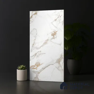Marble Look Wall & Floor Tile TL 09015 | Matte Finish 4 ft x 2 ft Vitrified Tile - 9 mm | Suitable For Kitchen, Bathroom, Bedroom & Office