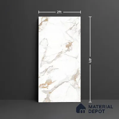 Marble Look Wall & Floor Tile TL 09015 | Matte Finish 4 ft x 2 ft Vitrified Tile - 9 mm | Suitable For Kitchen, Bathroom, Bedroom & Office