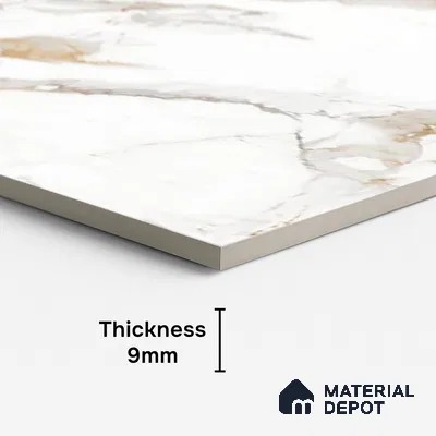 Marble Look Wall & Floor Tile TL 09015 | Matte Finish 4 ft x 2 ft Vitrified Tile - 9 mm | Suitable For Kitchen, Bathroom, Bedroom & Office