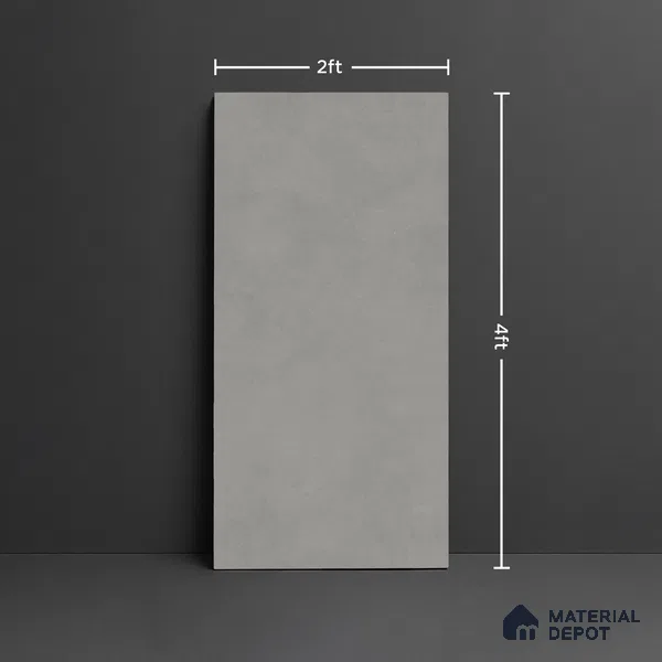 Cement Look Wall & Floor Tile TL 09025 | Matte Finish 4 ft x 2 ft Vitrified Tile - 9 mm | Suitable For Kitchen, Bathroom, Bedroom & Office