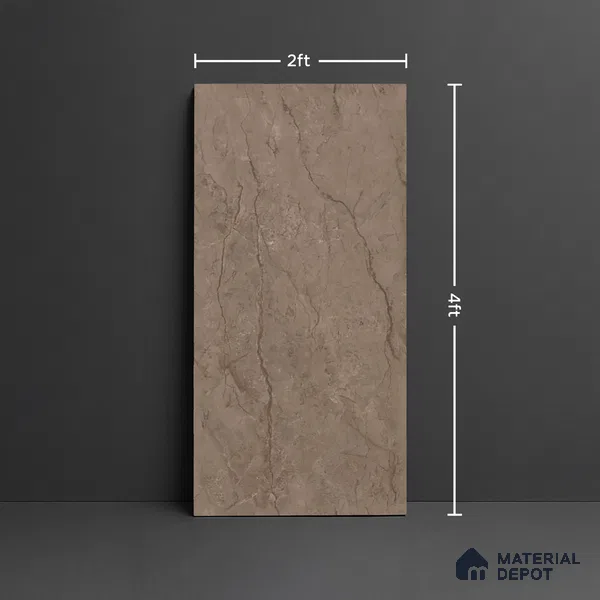 Marble Look Wall & Floor Tile TL 09019 | Matte Finish 4 ft x 2 ft Vitrified Tile - 9 mm | Suitable For Kitchen, Bathroom, Bedroom & Office