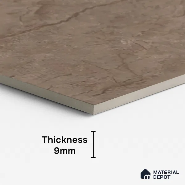 Marble Look Wall & Floor Tile TL 09019 | Matte Finish 4 ft x 2 ft Vitrified Tile - 9 mm | Suitable For Kitchen, Bathroom, Bedroom & Office
