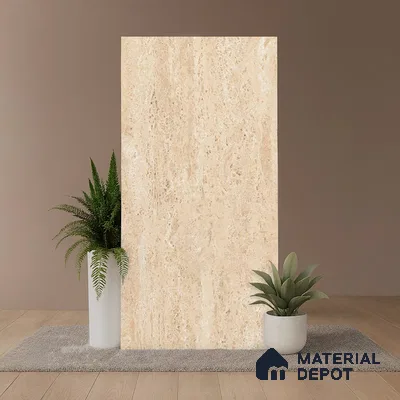 Stone Look Wall & Floor Tile TL 09012 | Matte Finish 4 ft x 2 ft Vitrified Tile - 9 mm | Suitable For Kitchen, Bathroom, Bedroom & Office
