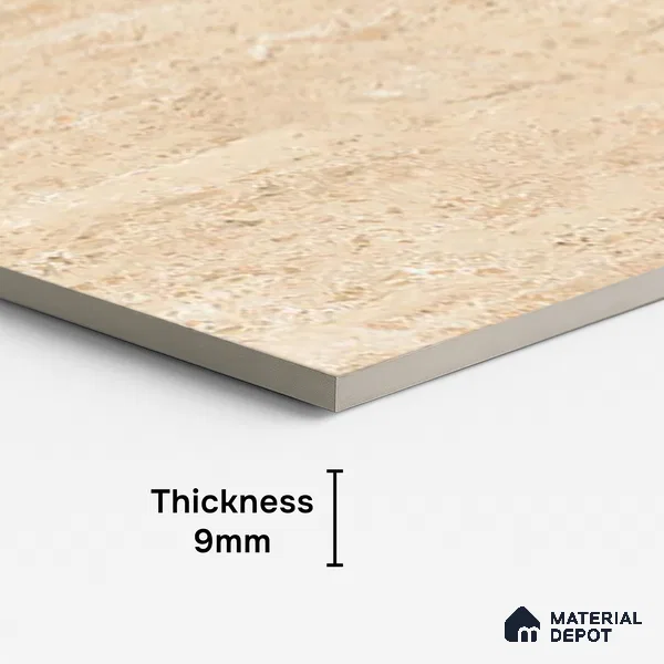 Stone Look Wall & Floor Tile TL 09012 | Matte Finish 4 ft x 2 ft Vitrified Tile - 9 mm | Suitable For Kitchen, Bathroom, Bedroom & Office