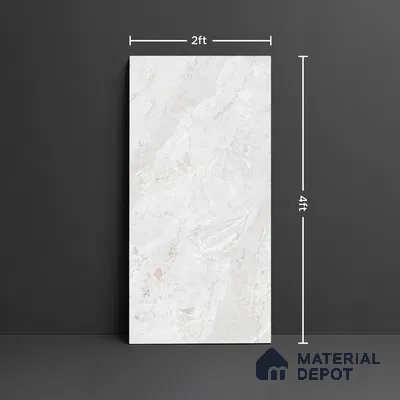 Marble Look Wall & Floor Tile TL 09018 | Matte Finish 4 ft x 2 ft Vitrified Tile - 9 mm | Suitable For Kitchen, Bathroom, Bedroom & Office