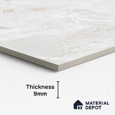 Marble Look Wall & Floor Tile TL 09018 | Matte Finish 4 ft x 2 ft Vitrified Tile - 9 mm | Suitable For Kitchen, Bathroom, Bedroom & Office