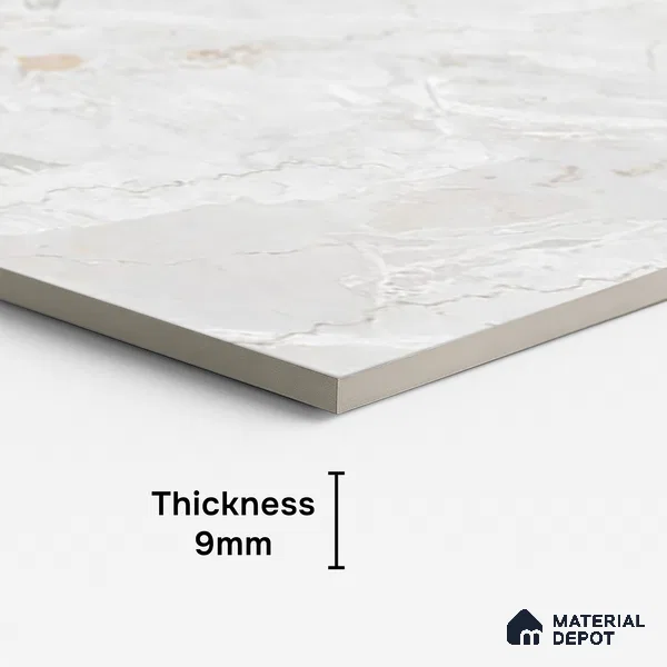 Marble Look Wall & Floor Tile TL 09018 | Matte Finish 4 ft x 2 ft Vitrified Tile - 9 mm | Suitable For Kitchen, Bathroom, Bedroom & Office